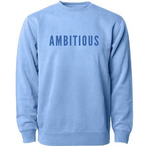 Ambitious Soft Garment Dye Crewneck Sweatshirt (Light Blue) by Phenomonal
